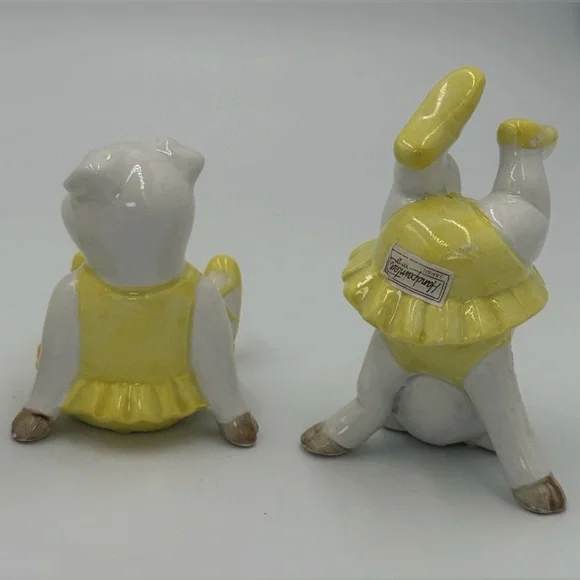 FITZ AND FLOYD TUMBLING BALLERINA PIGS VINTAGE 1979 Lot Of 4 Hand Painted - Picture 9 of 10